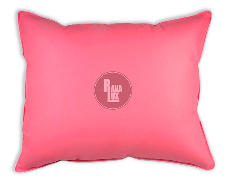Экологическая перьевая подушка 60x60см RL10 с 1,1КГ наполнением розовая