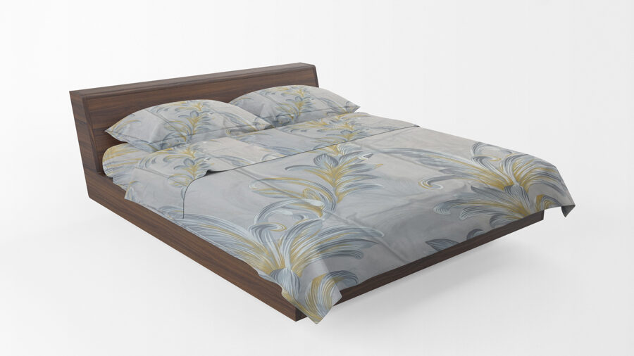 Premium kokvilnas gultas veļas komplekts 200x220cm no 4 daļam RLP613