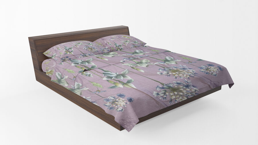 Cotton family bed linen set 2pcs. 150x200cm (5 parts) RLP620