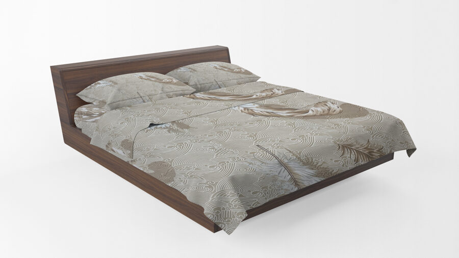 Premium kokvilnas gultas veļas komplekts 200x220cm no 4 daļam RLP622