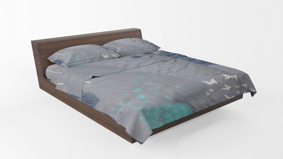 Premium kokvilnas gultas veļas komplekts 200x220cm no 4 daļam RLP624