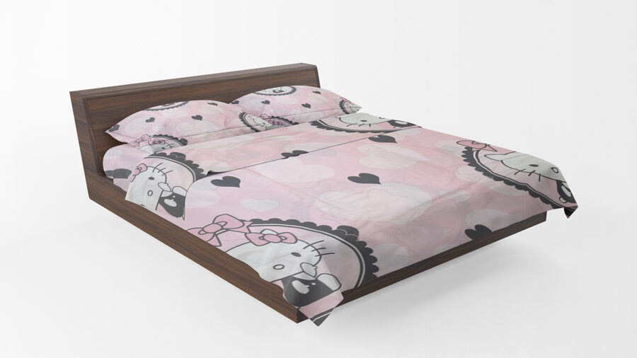 Kokvilnas bērnu gultas veļa komplekts 150x200cm no 3 daļam RLB625