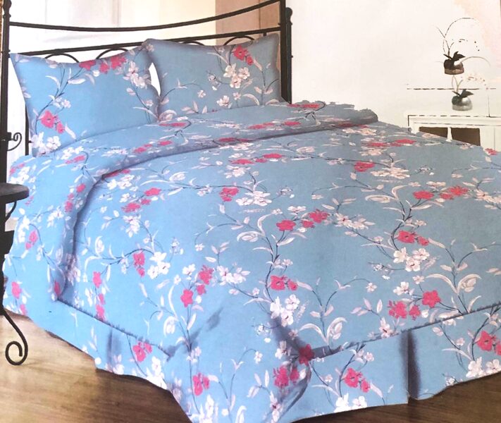 Premium kokvilnas gultas veļas komplekts 200x200cm no 4 daļam RLV14